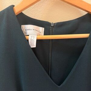 Donna Morgan Deep Teal V-Neck Dress